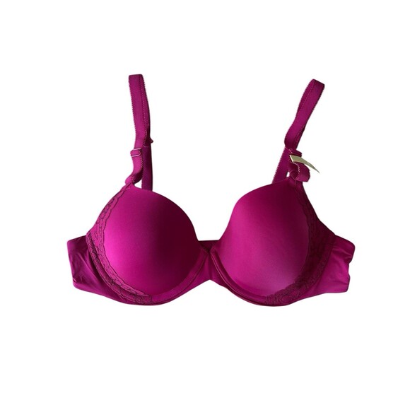 Maidenform® One Fab Fit® Modern Demi T-Shirt Underwire Bra DM7543 Fuchsia 36B - Picture 1 of 5